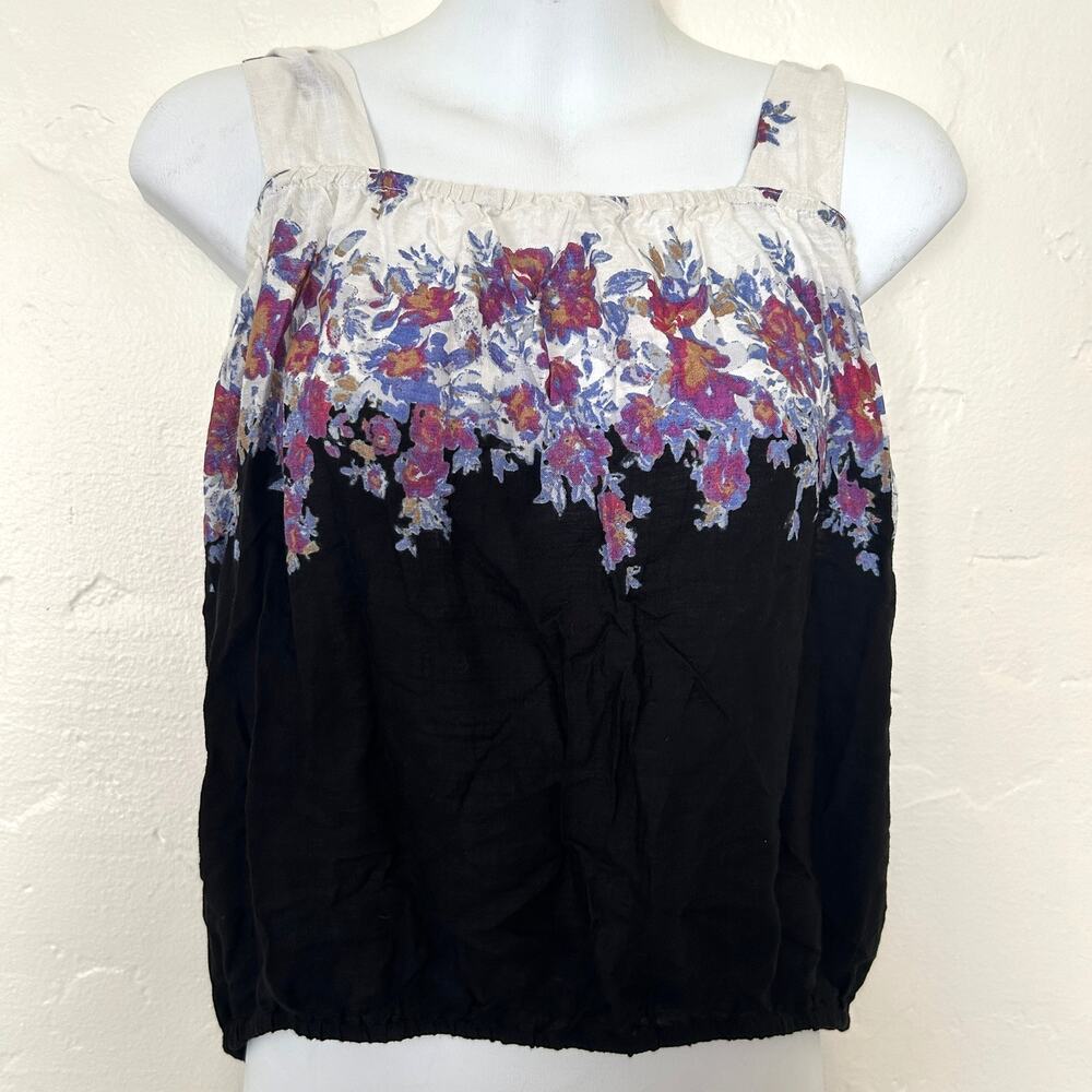 ONEILL Floral Tank Top Size M Babydoll Spaghetti Straps Aloha Surf Cami